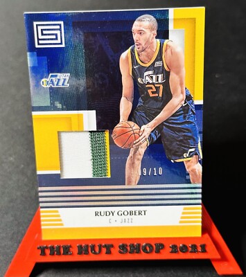 Rudy Gobert 2017-18 Panini Status Game Worn Jersey Gold /10! Jazz, Timberwolves!