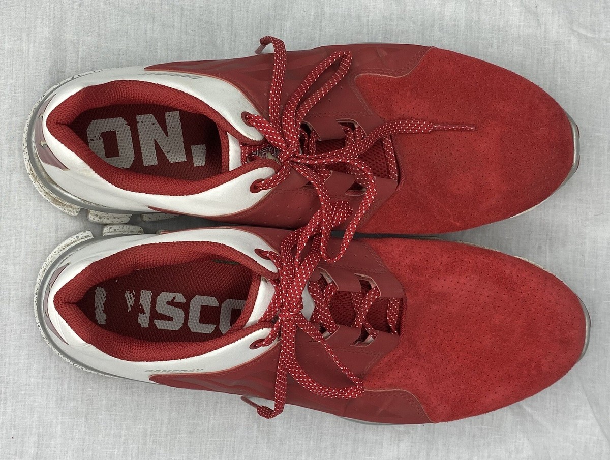 Adidas Gameday Wisconsin Badgers Mens 14 Football Team Issued Shoes  UW-Madison | eBay