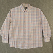 Jos A Bank Travelers Collection Button Down Shirt Mens XL LS Multicolor Check