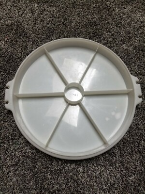 White 12  7 Slot Container Pie Holder, Serving Tray from Greece 