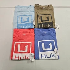 Huk Stacked Logo Tee Fishing NWT 2023