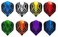 8 New Sets Harrows Plexus 100 Micron Standard Dart Flights   Assorted Colors