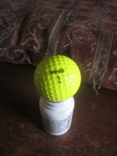 VINTAGE KARSTEN PING EYE 1 GOLF BALL TWO TONE YELLOW  ORANGE EUC