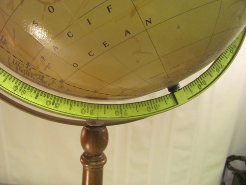Crams Imperial World Globe, Brass & Wood Freestanding, Full Swivel 34"H - 第 10/15 張圖片