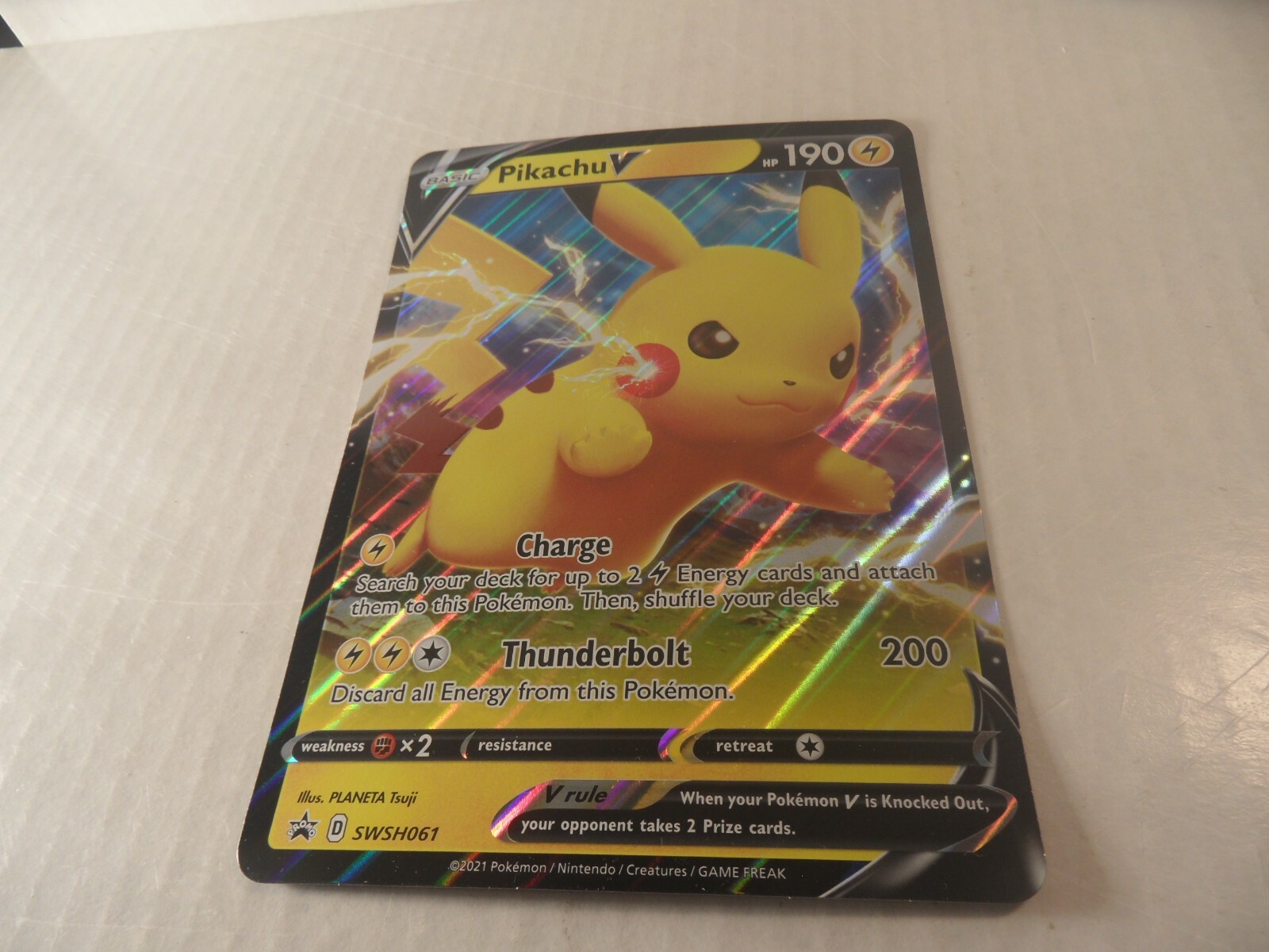 N-32 2021 Pokemon oersize card Pikachu V Promo SWSH061