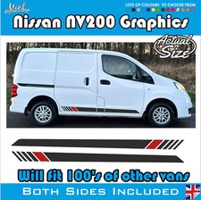 Nissan NV200 E Camper Elettrico Righe Laterali Decalcomanie Adesivi Van Grafica 004