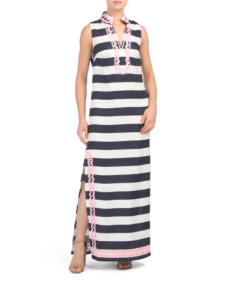 SAIL TO SABLE Sleeveless Maxi Tunic 