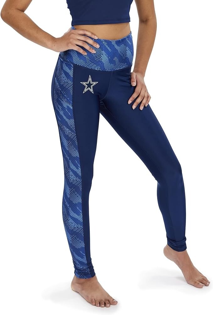 Женские леггинсы Zubaz NFL Dallas Cowboys с рельефным рисунком Viper Accent, синие