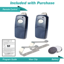 2 Car Garage Door Remote Opener Control Clicker for Linear 3089 Multi-Code Blue