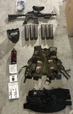 Tippmann Sports M4 Carbine Bravo One Elite 0.68 CO2 Paintball Gun w/accessories