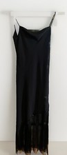 Vintage Dave Johnny Prom Dress Maxi Goth Bead Whimsygoth Sheer 90s Black 5 6