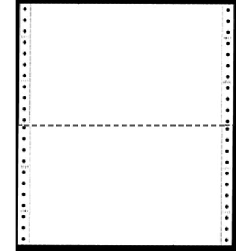 9-1/2 x 5-1/2"  Continuous Paper 20# White 1 Part Side Perfs Brand New - Afbeelding 1 van 2