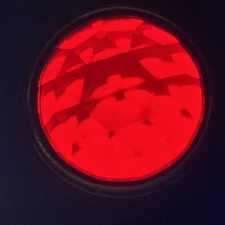 Dialco/ Dialight 031-0431-300 Red Faceted Lens Push-In