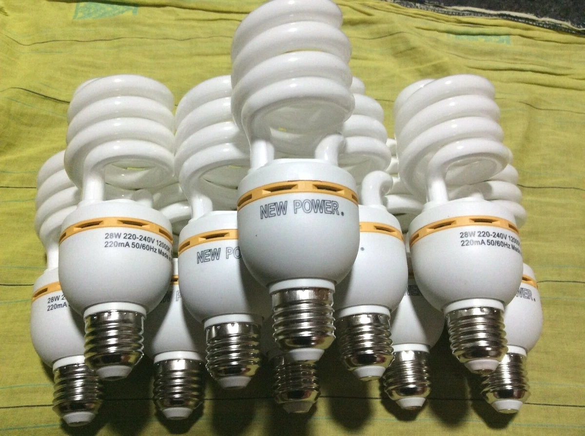 28W 140W HS White light CFL Lightbulb Energy Saving Bulbs E27 TEN LAMPS 24.99