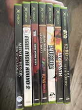 Lot Of 7 XBOX Games Battle Fight Night Star Wars Warpath Medal Tetris True Crime