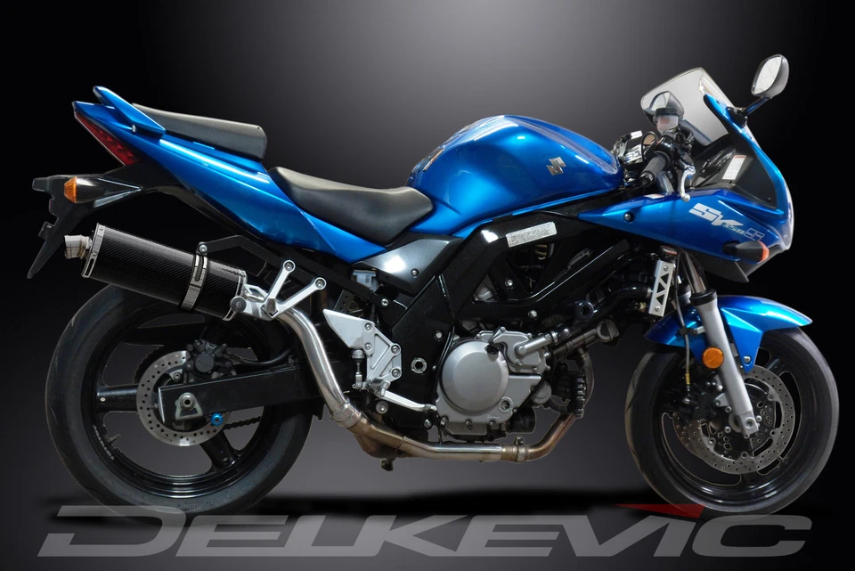 Kit silenciador escape carbono ovalado 14" deslizable Suzuki SV650 2003-2012 Foto 4 de 4