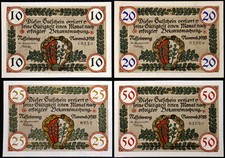 NESSELWANG 1918 RARE Black Serials Complete Set German Notgeld