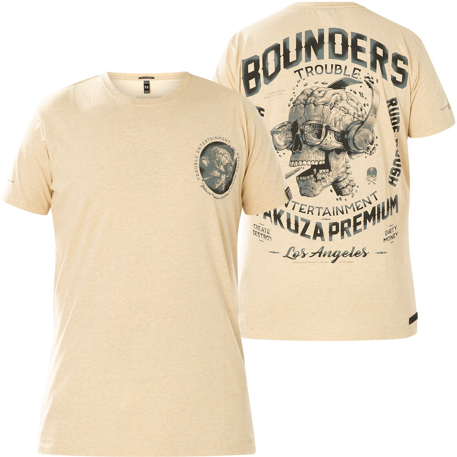 Футболка YAKUZA PREMIUM YPS-3209 Бежевые футболки