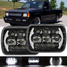 Pair 7x6'' 5x7'' LED Headlights DRL Hi-Lo Beam for Mitsubishi Mighty Max Nissan