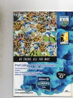 GAA HURLING WATERFORD V KILKENNY ALLIANZ LEAGUE 14/2/2016