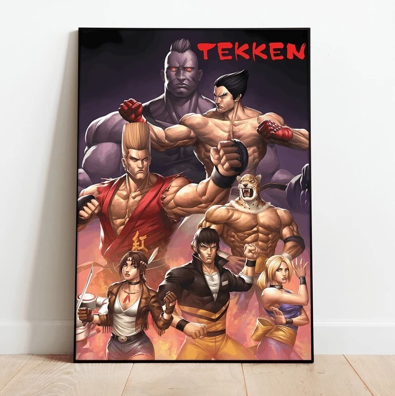 Tekken Poster, Wall Art & Home Decor, Fighting Video Game Poster Gift-image