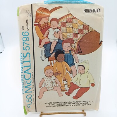 UNCUT Vintage Sewing PATTERN McCalls 5796, Carefree Knits 1977 Awake or Sleeping
