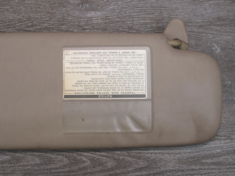 1998-2002 LEXUS J100 LX470 PRIMARY & SECONDARY FRONT SUN VISOR SET OF 4 - Image 4 of 4