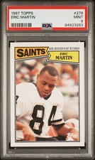 1987 TOPPS #276 ERIC MARTIN PSA 9 MINT ROOKIE RC NEW ORLEANS SAINTS