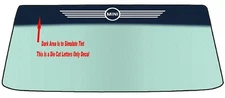 FITS MINI COOPER WINDSHIELD BANNER DIE CUT VINYL DECAL - WITH APPLICATION TOOL