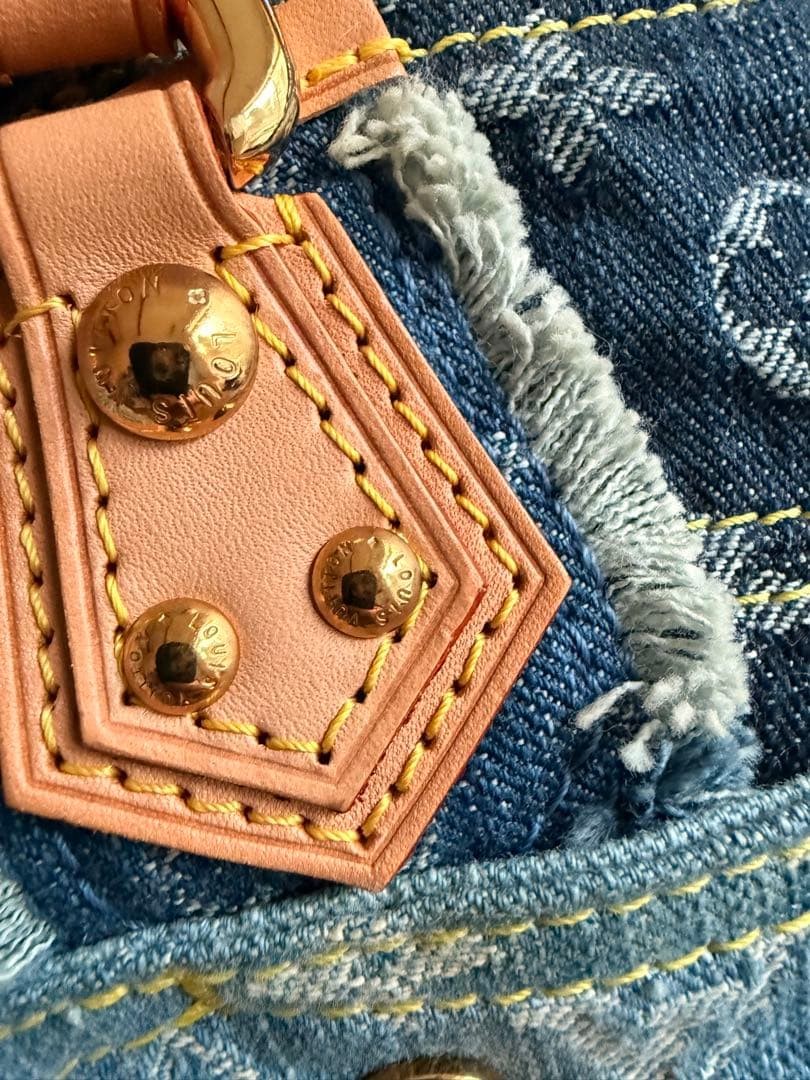 Louis Vuitton  Denim Patchwork Monogram Speedy 25… - image 10