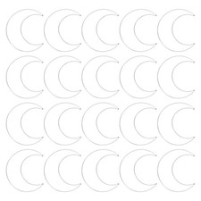 20 Pcs Dream Catcher Wreath Rings Moon Shaped Decor Iron Hoop Frame