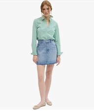 Gap Women's V-Denim Mini Skirt New with Tags Size 0 Blue Denim NWT Pockets
