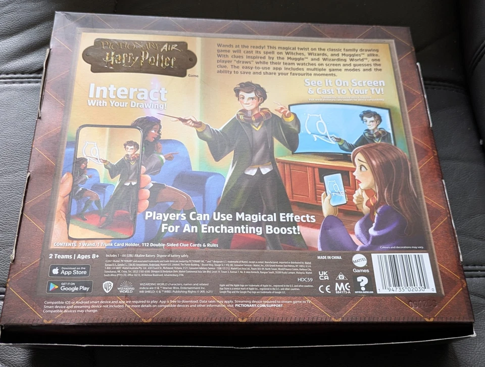Mattel Pictionary Air Harry Potter Wizarding World Excellent Condition No Rules - Image 2 of 4