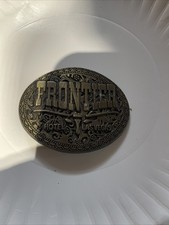 Vintage FRONTIER HOTEL LAS VEGAS Metal Collectible Belt Buckle