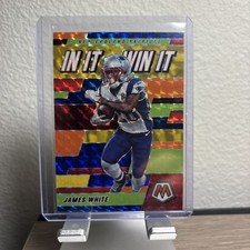 2021 Panini Mosaic - In It to Win It Mosaic James White Mosaic Blue Prizm /99