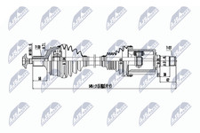 NTY Antriebswelle NPW-ME-071 f&uuml;r MERCEDES-BENZ