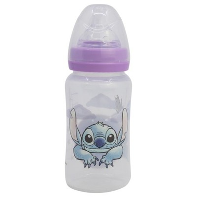 Disney Stitch Babyflasche 240 ml Weithalsflasche mit Silikon-Sauger