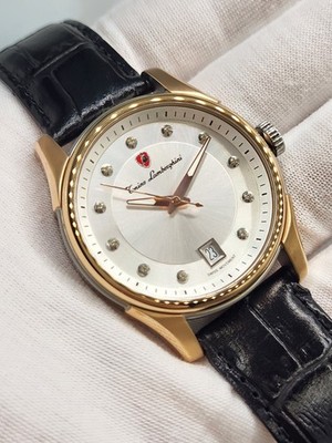 $2332 [NEW] Tonino Lamborghini 38mm Watch with Diamond Unisex  EN035DL