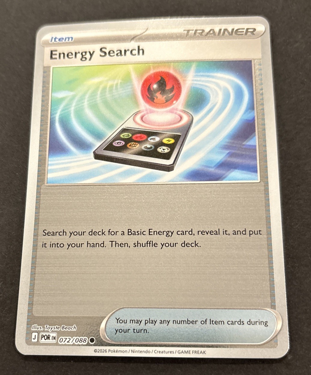 Energy Search 072/088 Me03: Perfect Order Reverse Holo