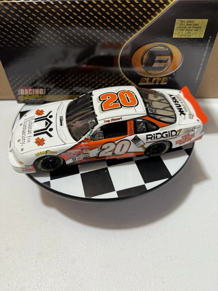 Tony Stewart ELITE #20 Home Depot Habitat For Humanity 1999 1/24 Diecast - Image 2 of 4