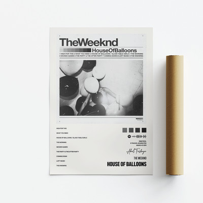 The Weeknd, House of Balloons Album Kunst Poster, Druck, Musik, Tracklist