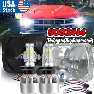 2PCS 7x6'' LED Headlights for Chevy C1500 C2500 C3500 K1500 K2500 K3500 1988-1999