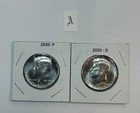 2020 P & D UNC Clad Kennedy Half Dollar Set in CB Flips -Free Shipping - A