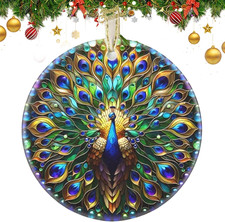 Peacock Christmas Ornaments - Perfect for Tree Decorations  Lovers Gifts