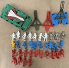 Vtg Lot Marx MPC Blue/White/Red/Silver Plastic Space Men Astronaut 2” w/ tank