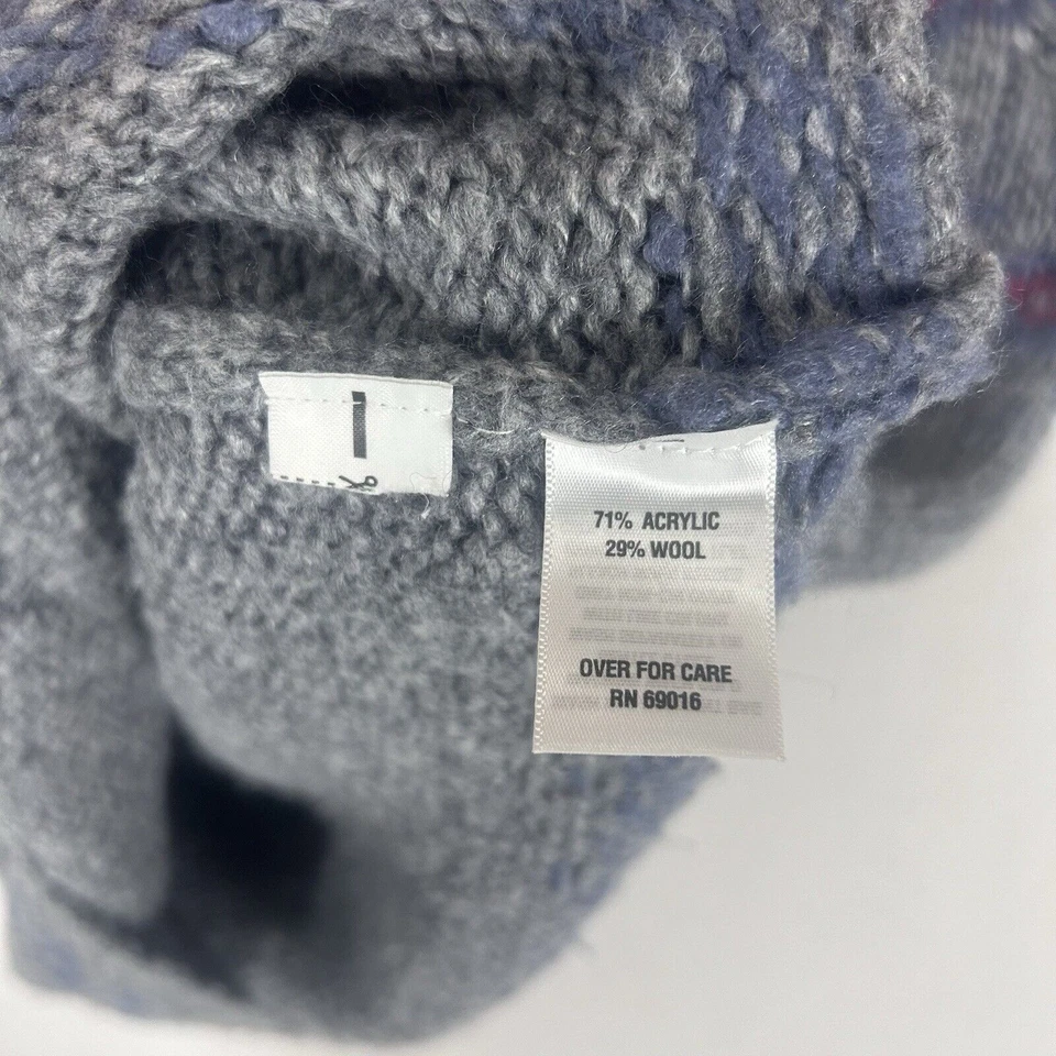 Le Tigre Vintage Snowflake Fair Isle Wool Blend Sweater Women's Small Gray Xmas - Image 4 of 4