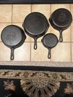 GRISWOLD Cast Iron Skillet-(Set Of 4)-No’s 8,7,6,3-LARGE STAMP-Nice!