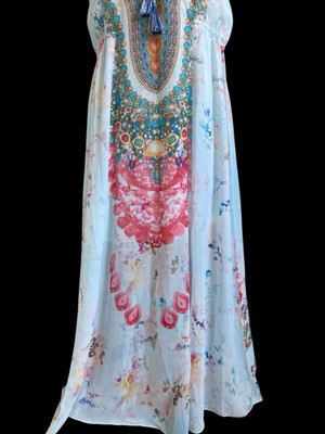 Phool Long Crystal Goddess Maxi Dress Size Small  Boho Flowy Elegant Gown  | eBay