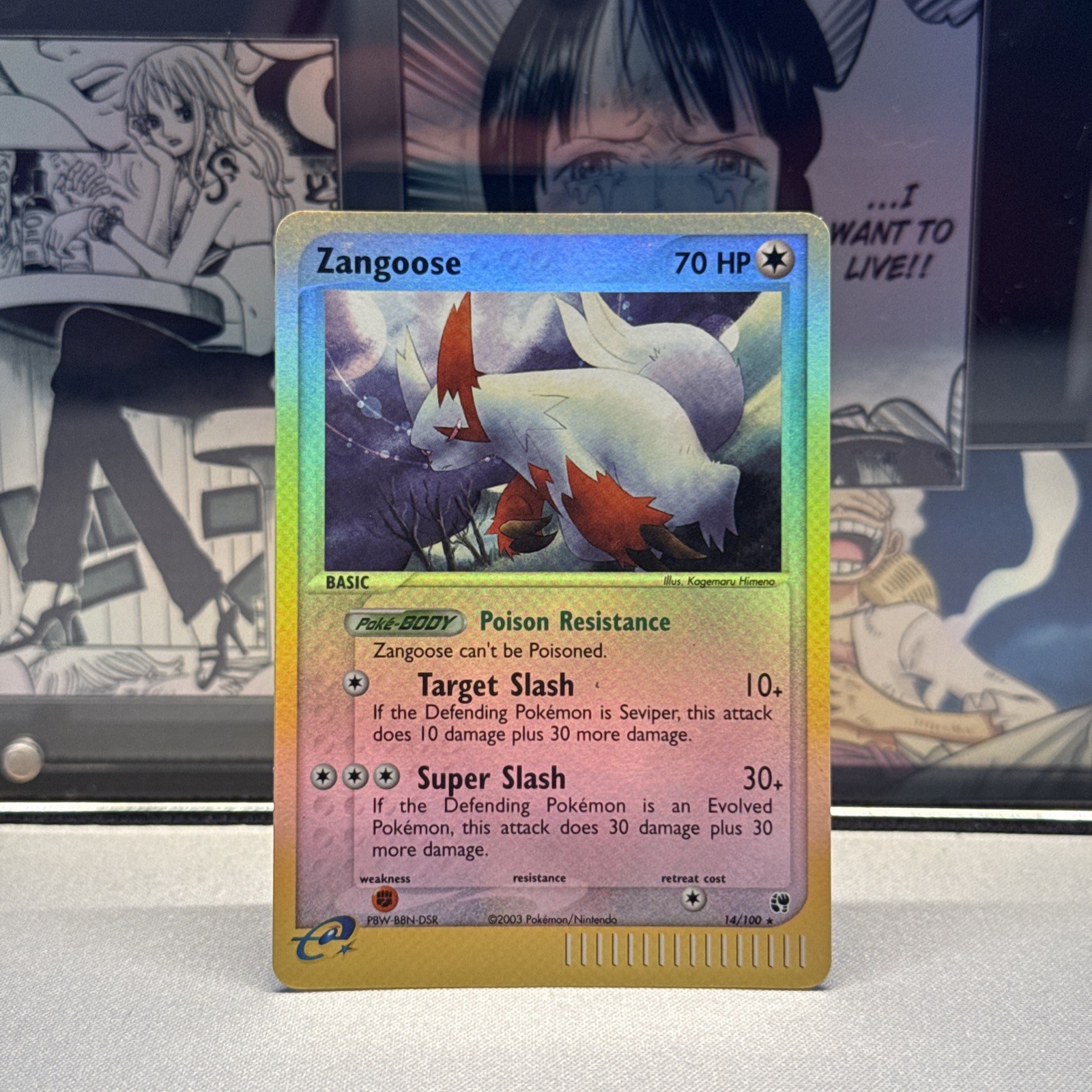 Zangoose 14/100 Sandstorm Reverse Holo NM