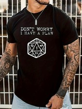 Men's D&D Inspired T-Shirt - d20 Dice & RPG Tabletop Game Design, Quick-Dry Cas
